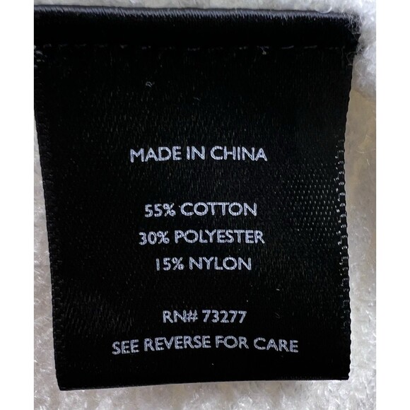 Simply Vera Vera Wang Side-Tie Ribbed Turtleneck Ivory Sweater XL Cozy Chic - Picture 12 of 13